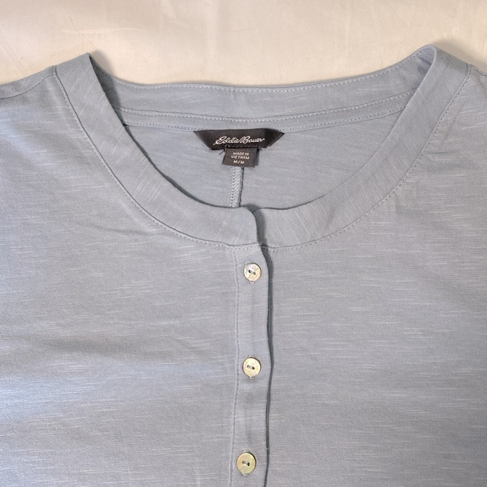 NWT Eddie Bauer Long Sleeve Henley Shirt - Picture 3 of 16
